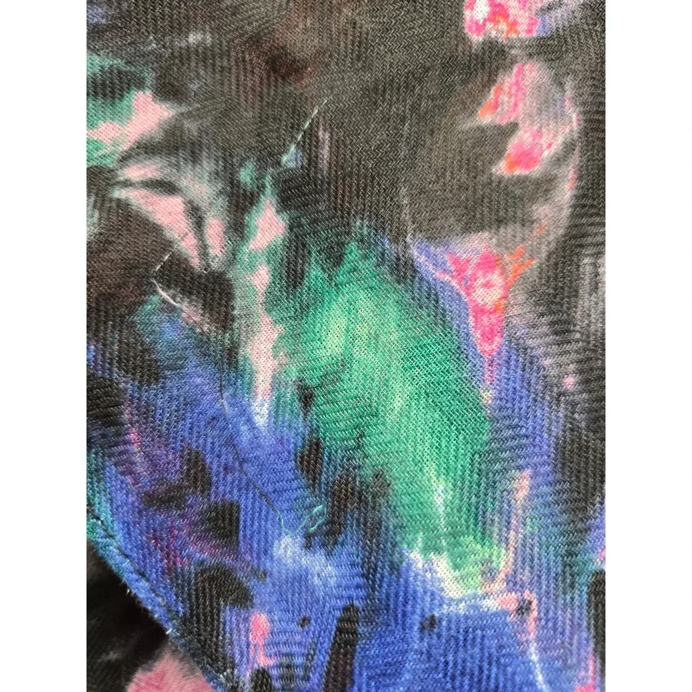 NWT Desigual‎ Love the World Recycled Tie Dye Scarf Green Pink Bohemian Festival